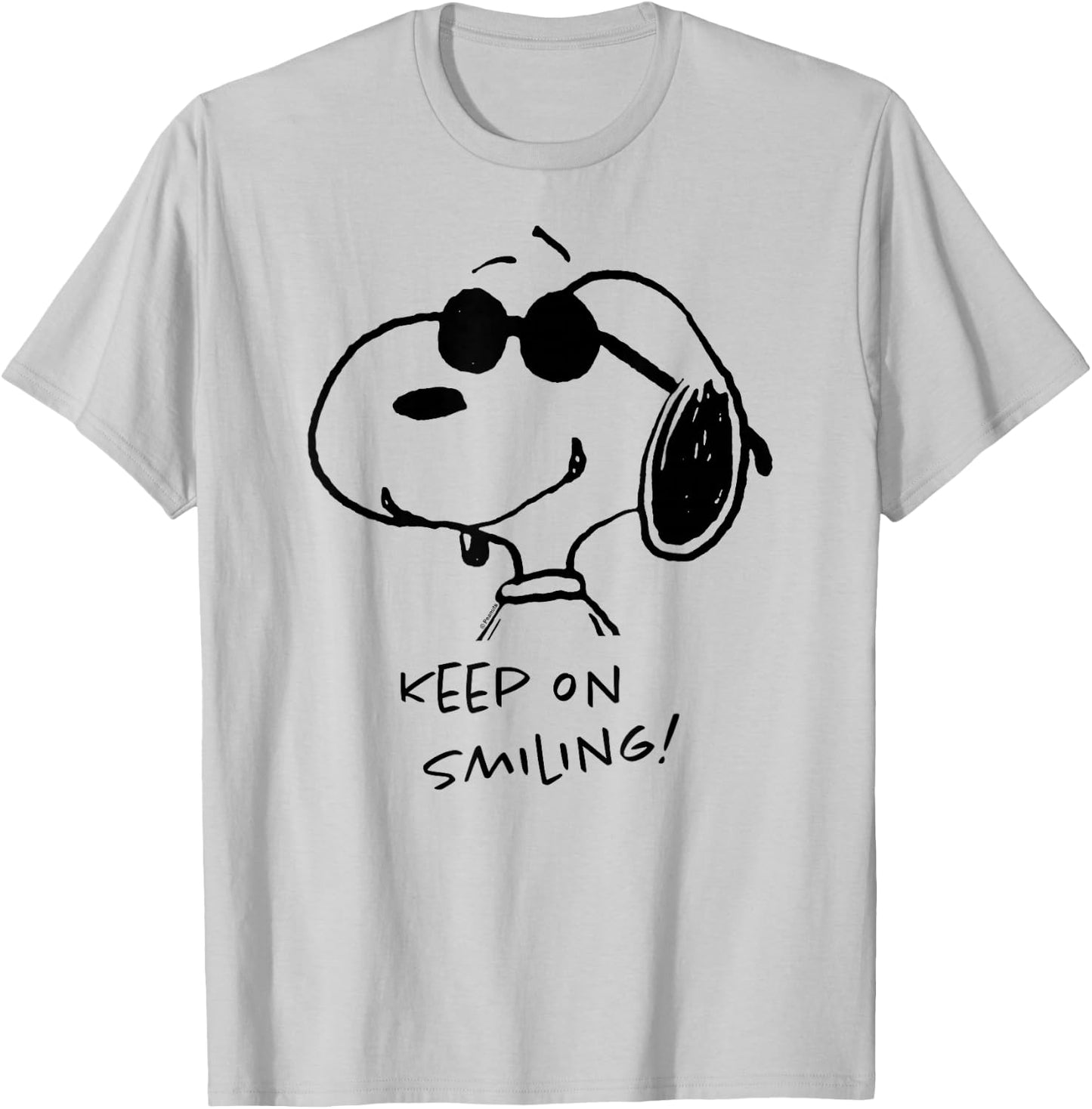 Peanuts - Cool Joe Keep On Smiling T-Shirt - T-Shirt | Ash