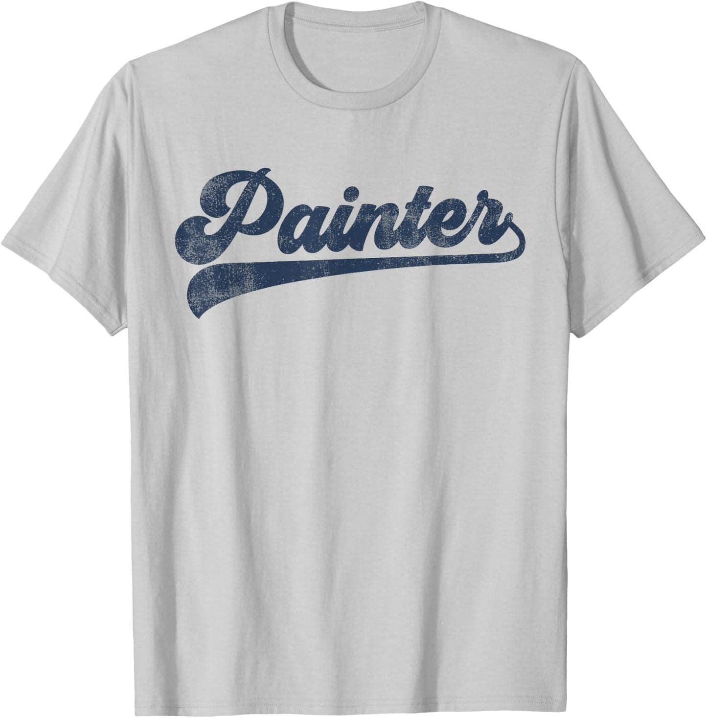 Painter Cute Vintage Graphic T-Shirt - T-Shirt | Ash