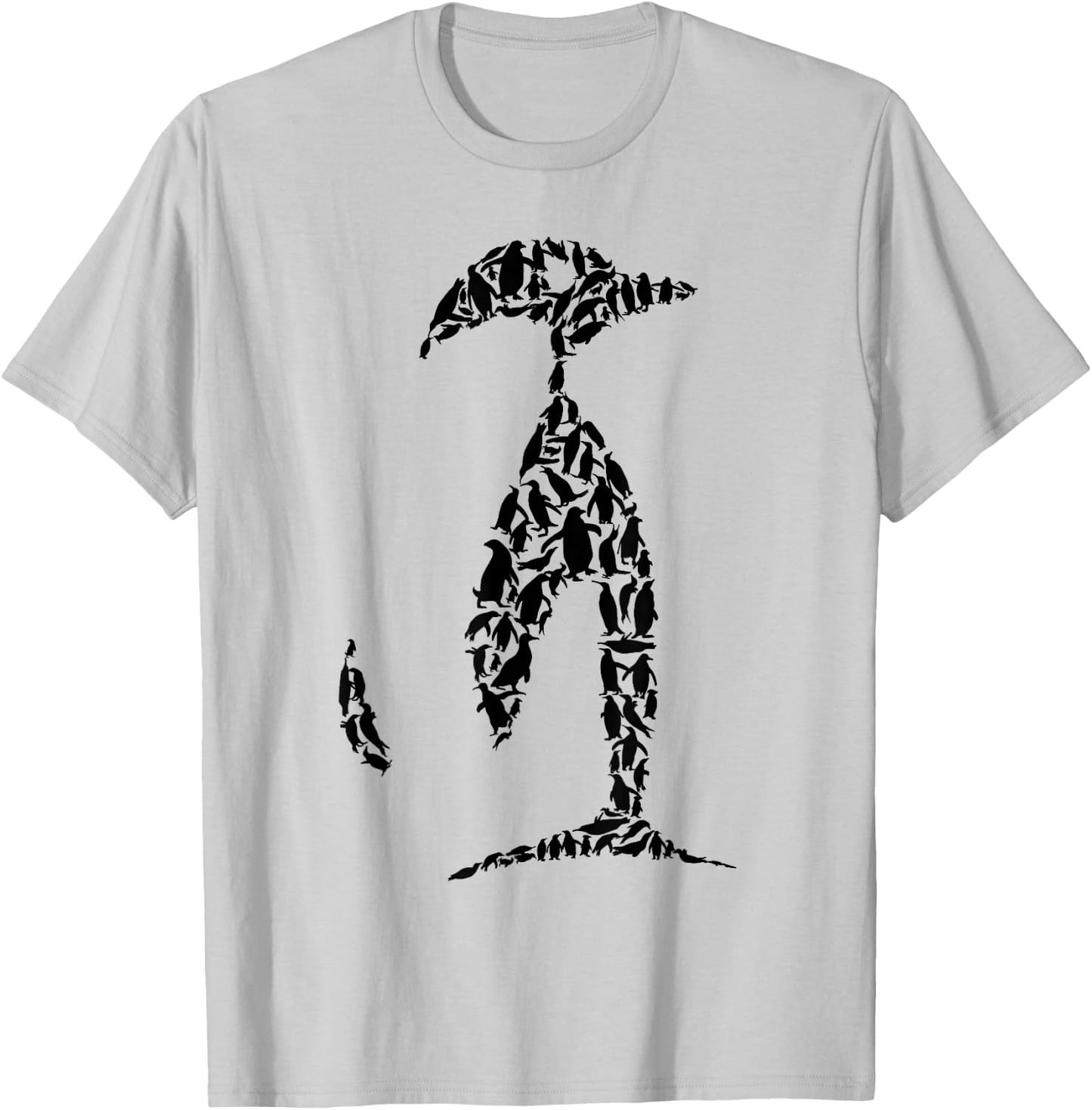 Silhouette Penguins for Penguin Lover | Penguin T-Shirt - T-Shirt | Ash