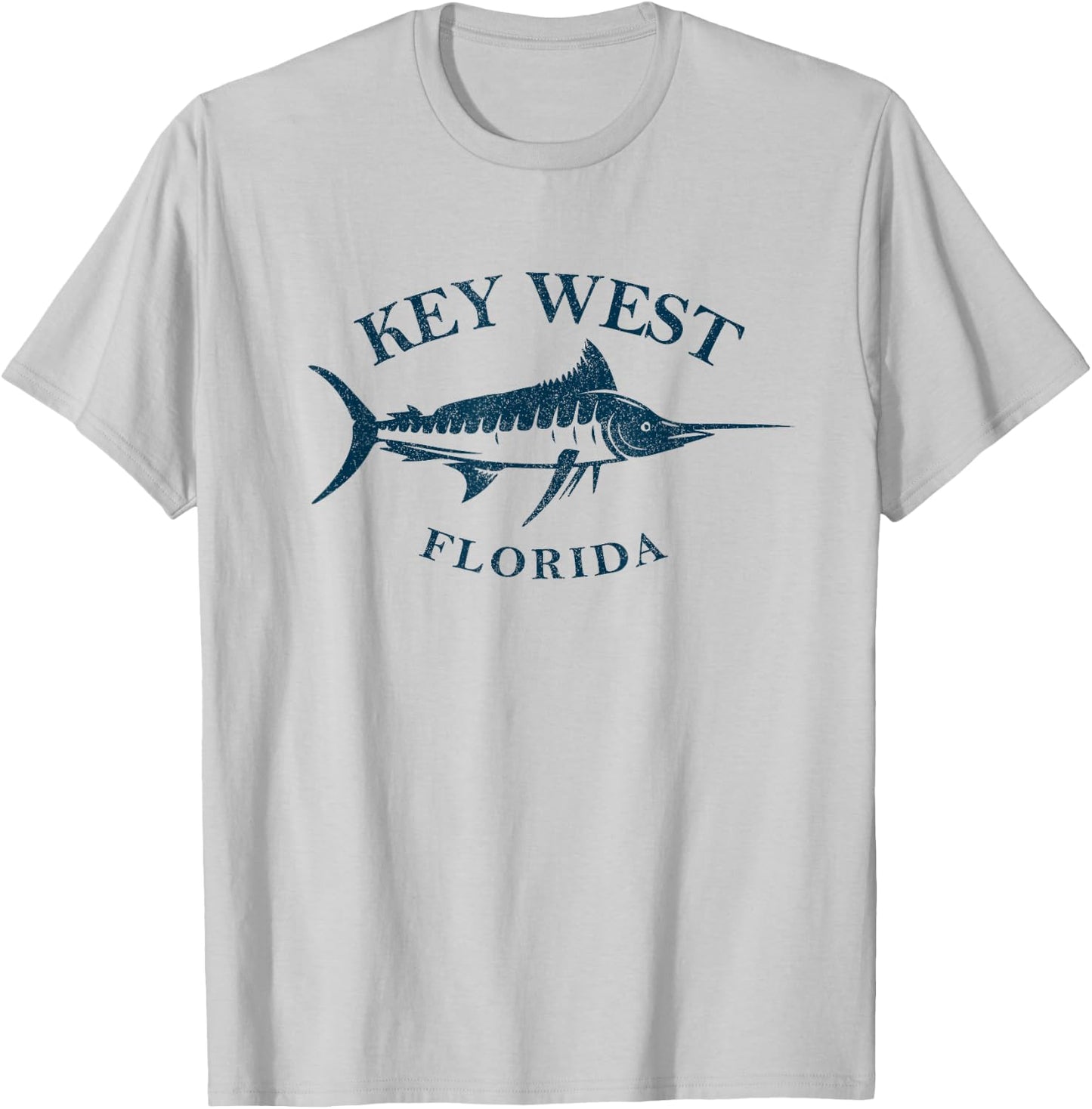 Vintage Key West Florida Keys Fishing Vacation Boating Beach T-Shirt - T-Shirt | Ash