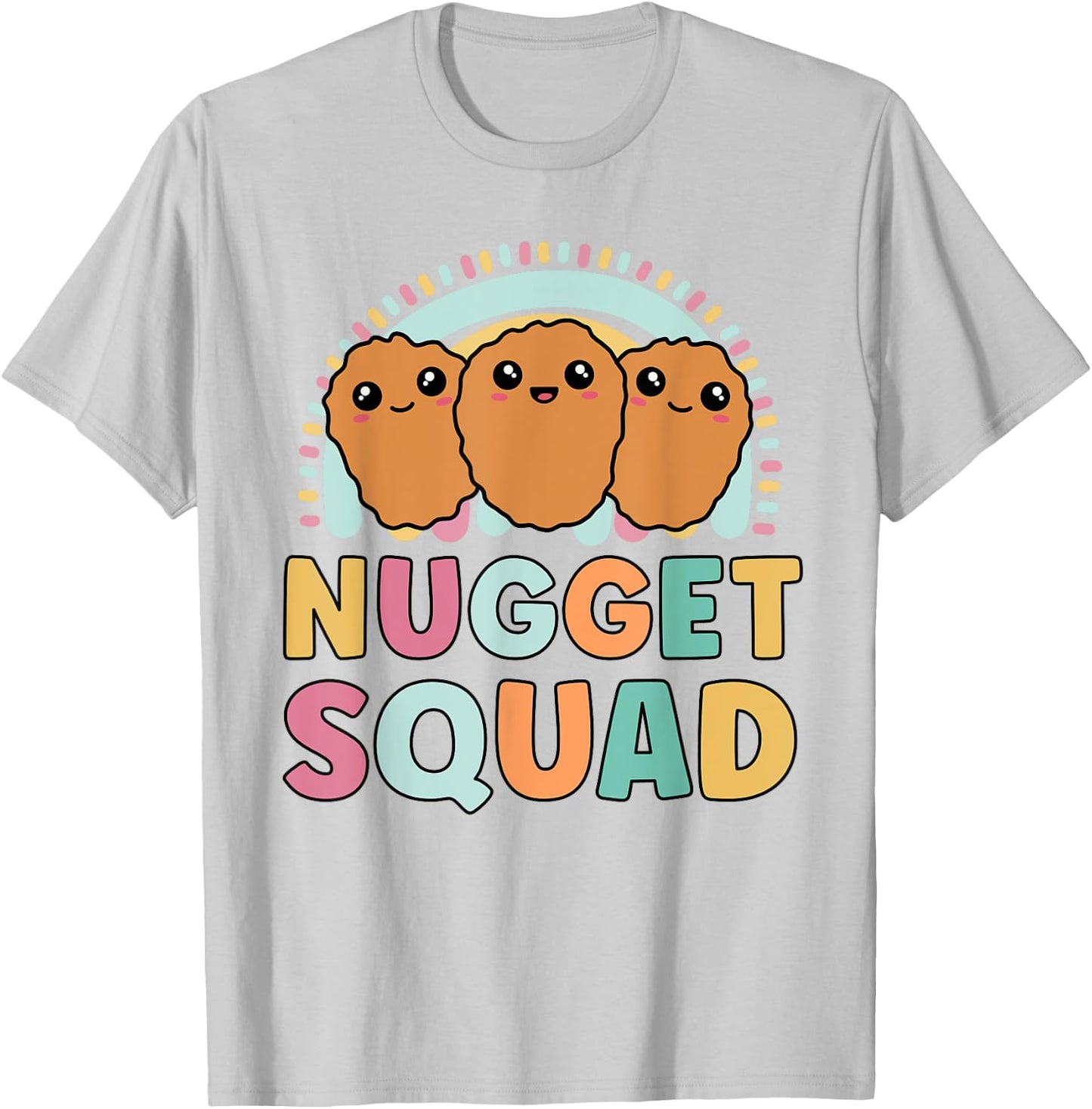 Nuggets Squad Funny Matching for Girls Chicken Nuggets T-Shirt - T-Shirt | Ash