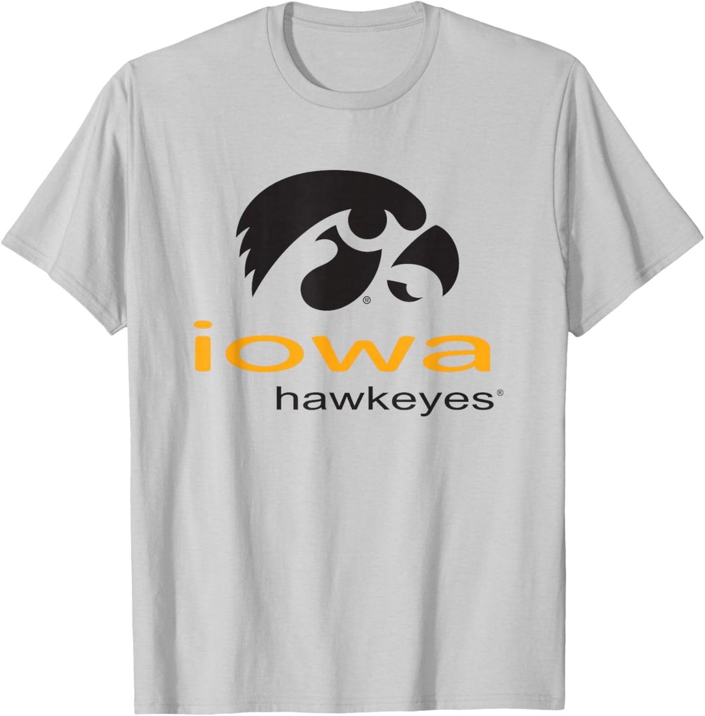 Iowa Hawkeyes Super Logo Officially Licensed T-Shirt - T-Shirt | Ash