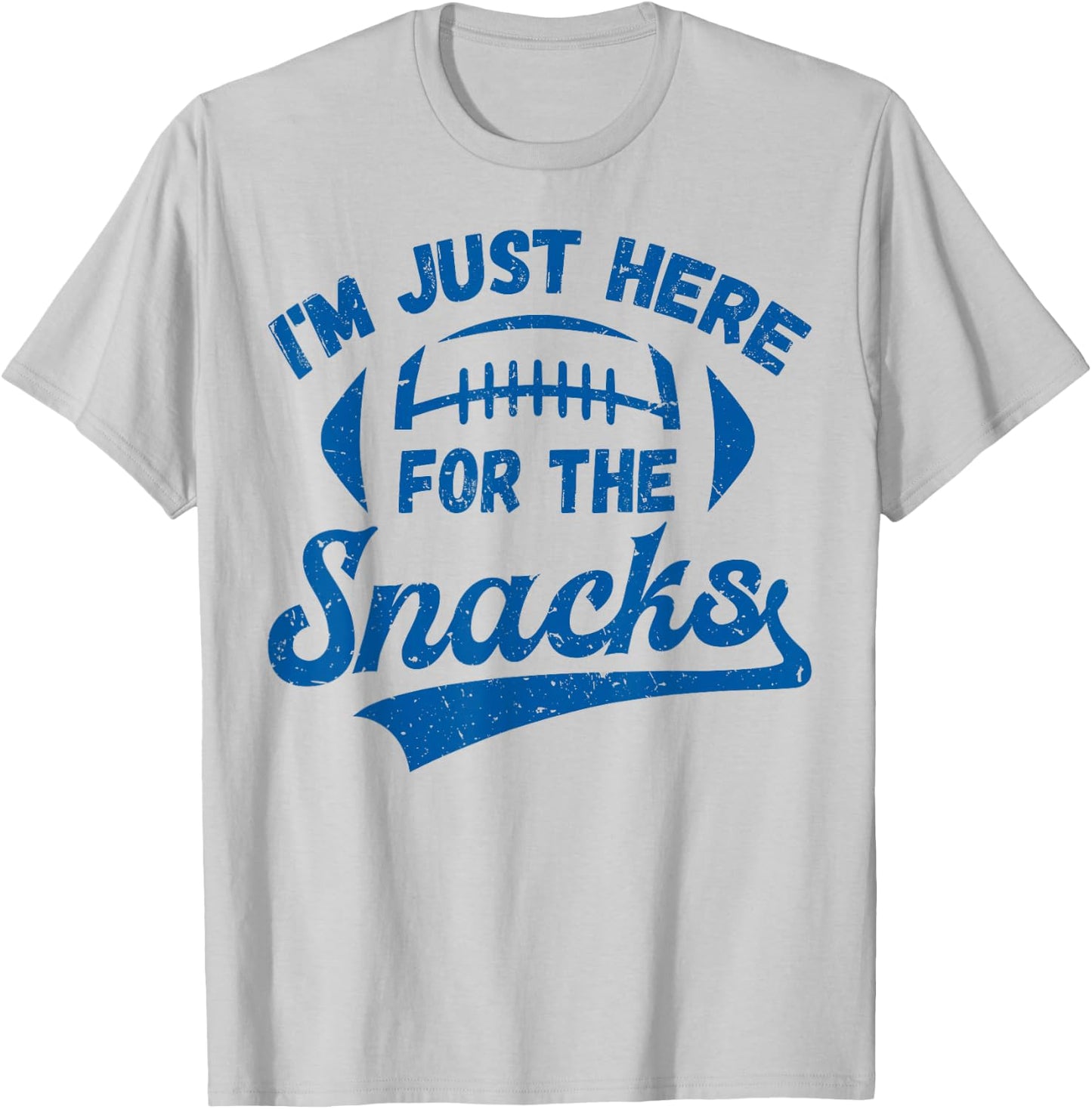 I'm Just Here For The Snacks Funny Fantasy Football League T-Shirt - T-Shirt | Ash