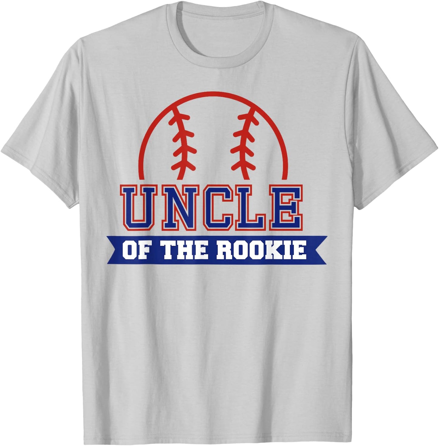 Uncle of Rookie 1st Birthday Baseball Theme Matching Party T-Shirt - T-Shirt | Ash