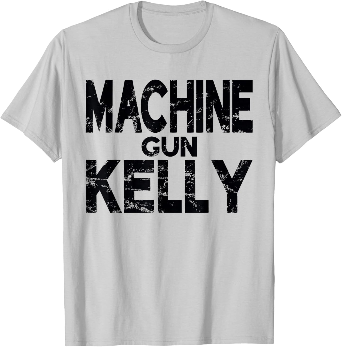 Official Machine Gun Kelly Distress Logo T-Shirt - T-Shirt | Ash