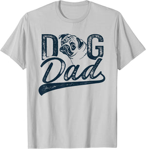 Pug Dog Dad Men T-Shirt - T-Shirt | Ash