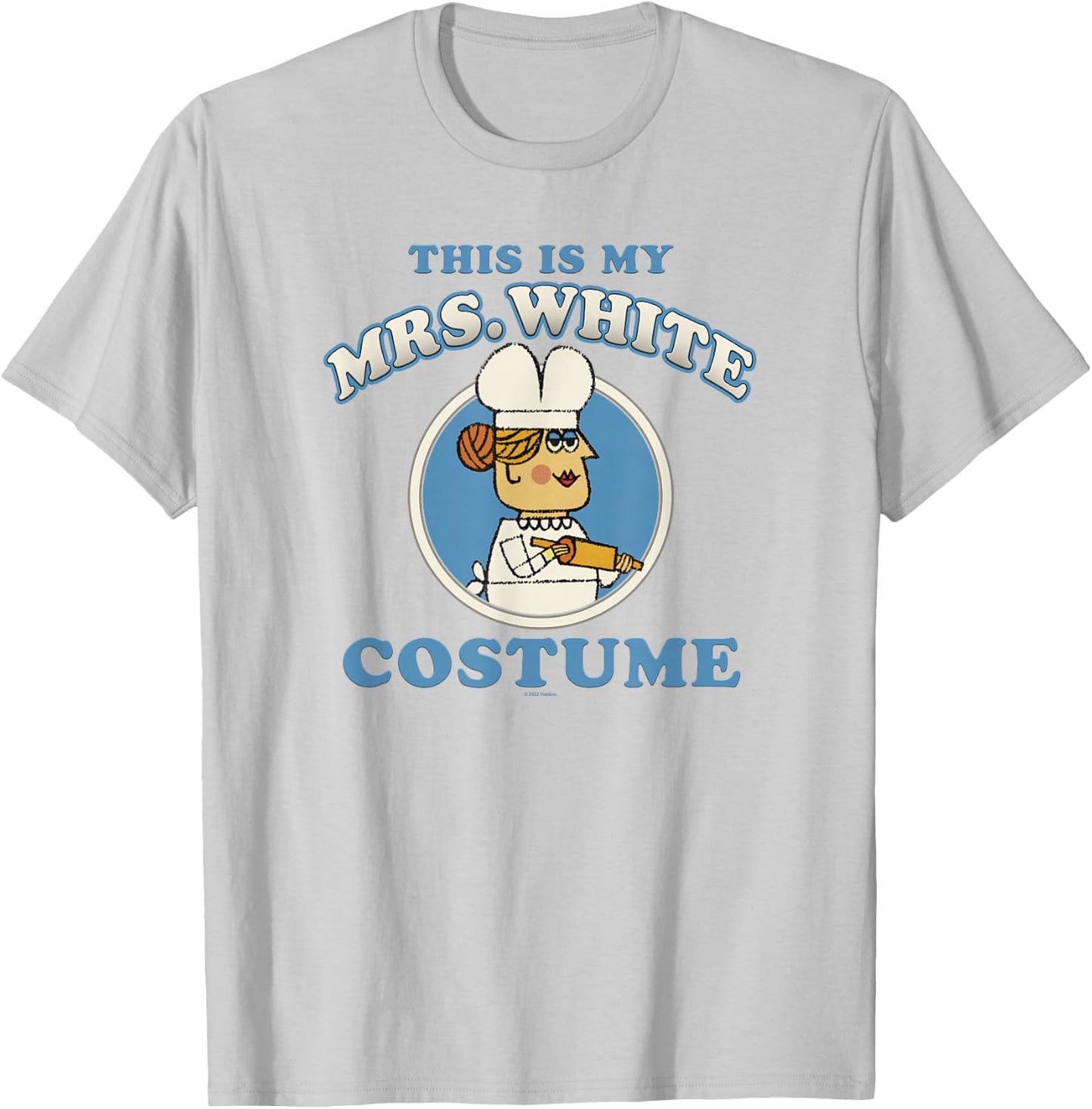 Clue This Is My Mrs. White Costume T-Shirt - T-Shirt | Ash