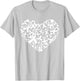 Heart Blue Ribbon T1D Type 1 Diabetes Awareness Month T-Shirt - T-Shirt | Ash