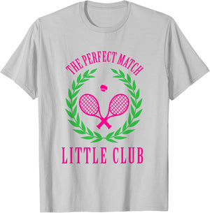 Tennis Match Club Little / G Big Sorority Reveal T-Shirt - T-Shirt | Ash