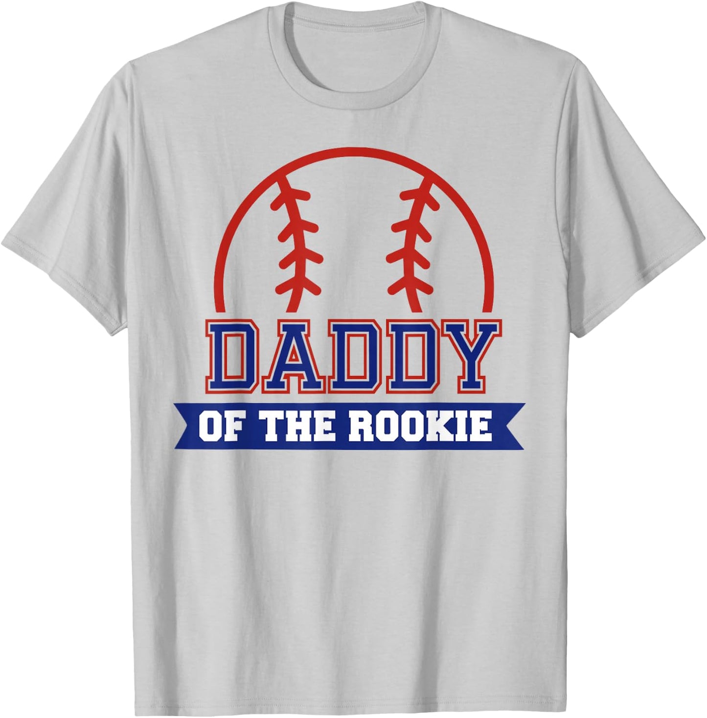 Daddy of Rookie 1st Birthday Baseball Theme Matching Party T-Shirt - T-Shirt | Ash