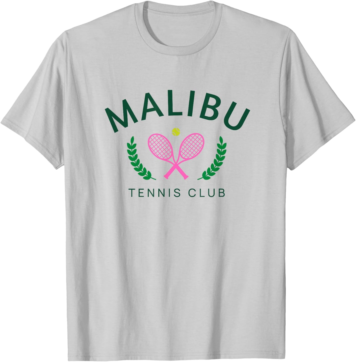 Malibu California Preppy Tennis Club T-Shirt - T-Shirt | Ash