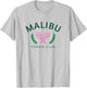 Malibu California Preppy Tennis Club T-Shirt - T-Shirt | Ash
