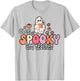 One Spooky Art Teacher Halloween Ghost Costume Retro Teacher Men Women T-Shirt - T-Shirt | Ash