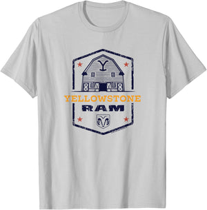 Yellowstone x Ram Trucks Barn T-Shirt - T-Shirt | Ash