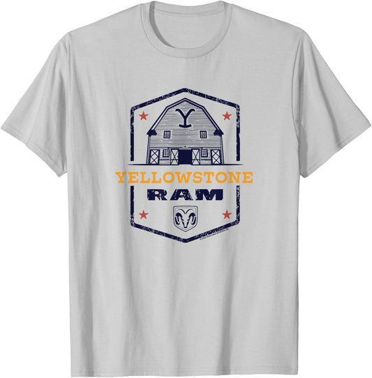 Yellowstone x Ram Trucks Barn T-Shirt - T-Shirt | Ash