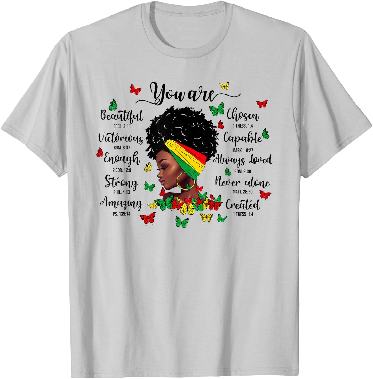Black History Month You Are Beautiful You Are Chosen Junetee T-Shirt - T-Shirt | Ash
