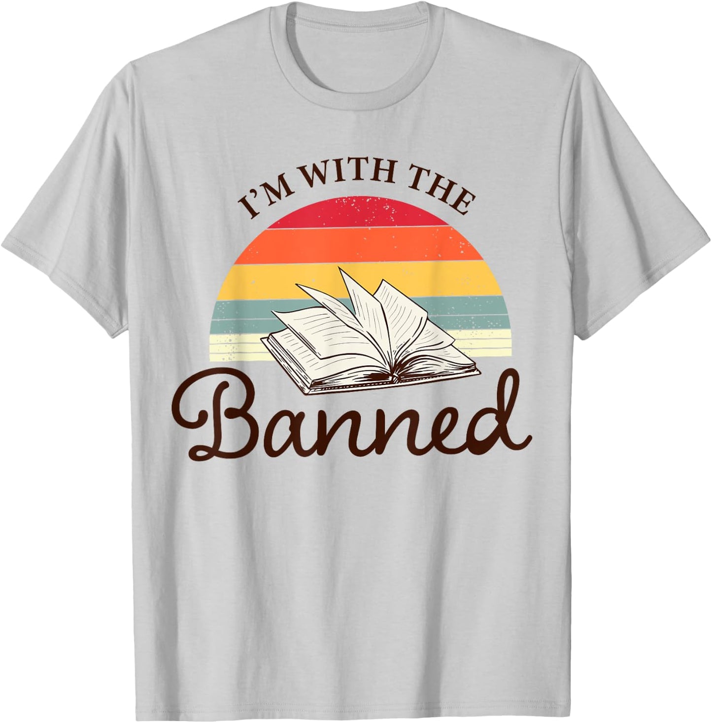 I'm With The Banned Books Week Librarian Retro Book Reader T-Shirt - T-Shirt | Ash