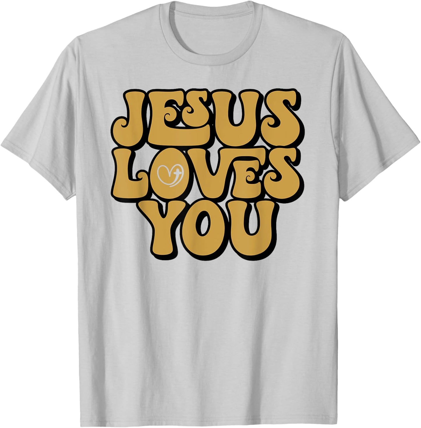 Jesus Loves You Retro Vintage Style Graphic Men T-Shirt - T-Shirt | Ash
