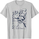 Disney Lilo & Stitch Manga Katakana Japanese Panel Portrait T-Shirt - T-Shirt | Ash