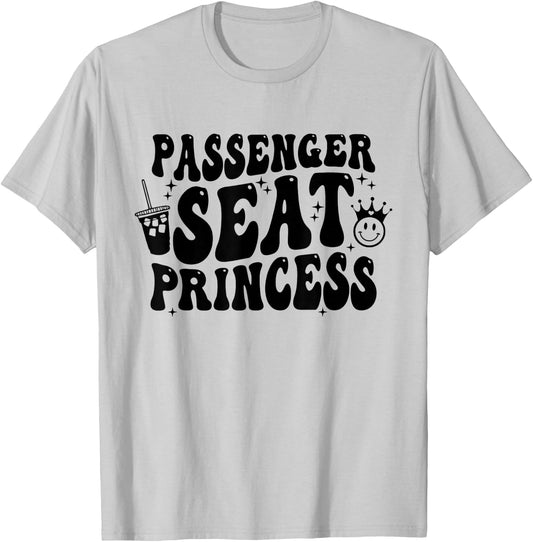 Passenger Seat Princess Ice Coffee Retro Summer T-Shirt - T-Shirt | Ash