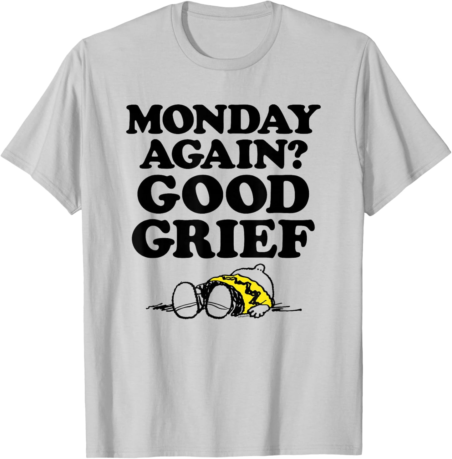 Peanuts - Monday Gute Trauer T-Shirt - T-Shirt | Ash