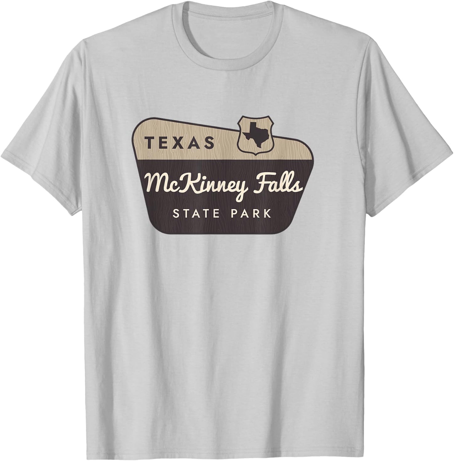 McKinney Falls State Park Texas TX Welcome Sign Vacation T-Shirt - T-Shirt | Ash