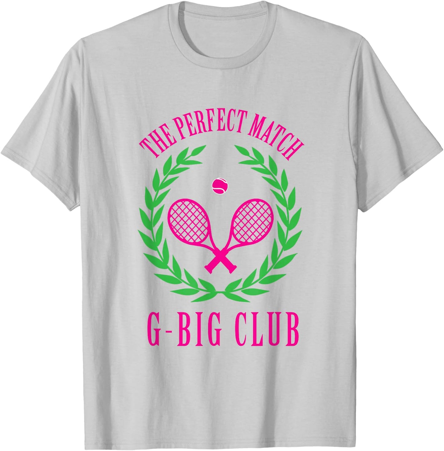 Tennis Match Club Little / G Big Sorority Reveal T-Shirt - T-Shirt | Ash