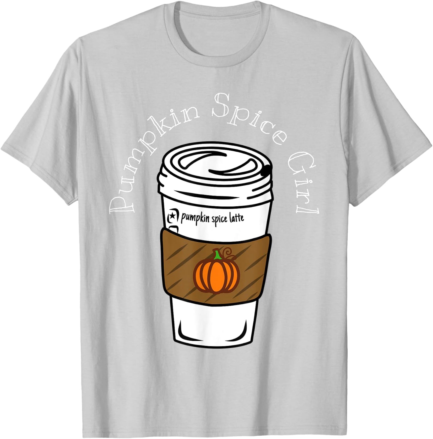 Green Pumpkin Spice Latte Girls PSL Coffee Autumn T-Shirt - T-Shirt | Ash