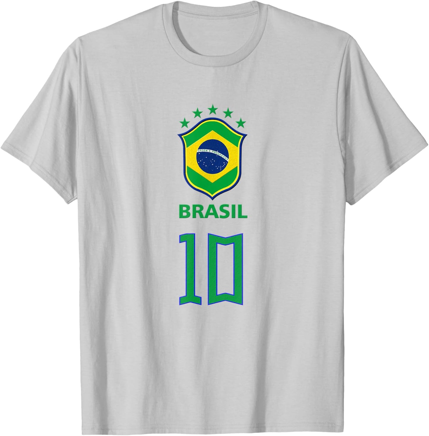 Brazil Flag Cool Brazil Soccer 10 Jersey Women Kids T-Shirt - T-Shirt | Ash