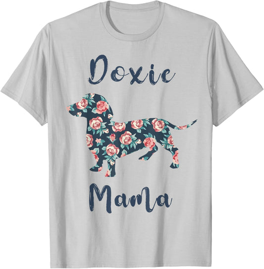 Dachshund-Shirt Doxie Mama Weiner Dog Mom Mother Day Women T-Shirt - T-Shirt | Ash
