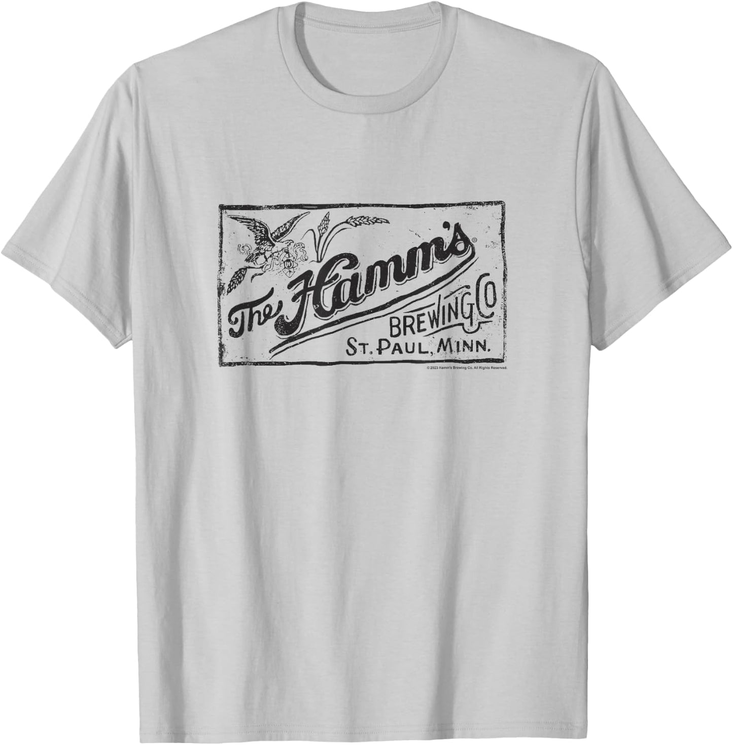 Coors Brewing Company The Hamm's Brewing Co Retro Chest Logo T-Shirt - T-Shirt | Ash