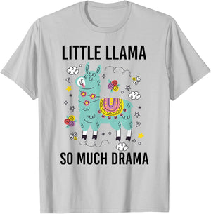 Llama Shirt Kids Boys Toddler Little Llama So much Drama T-Shirt - T-Shirt | Ash
