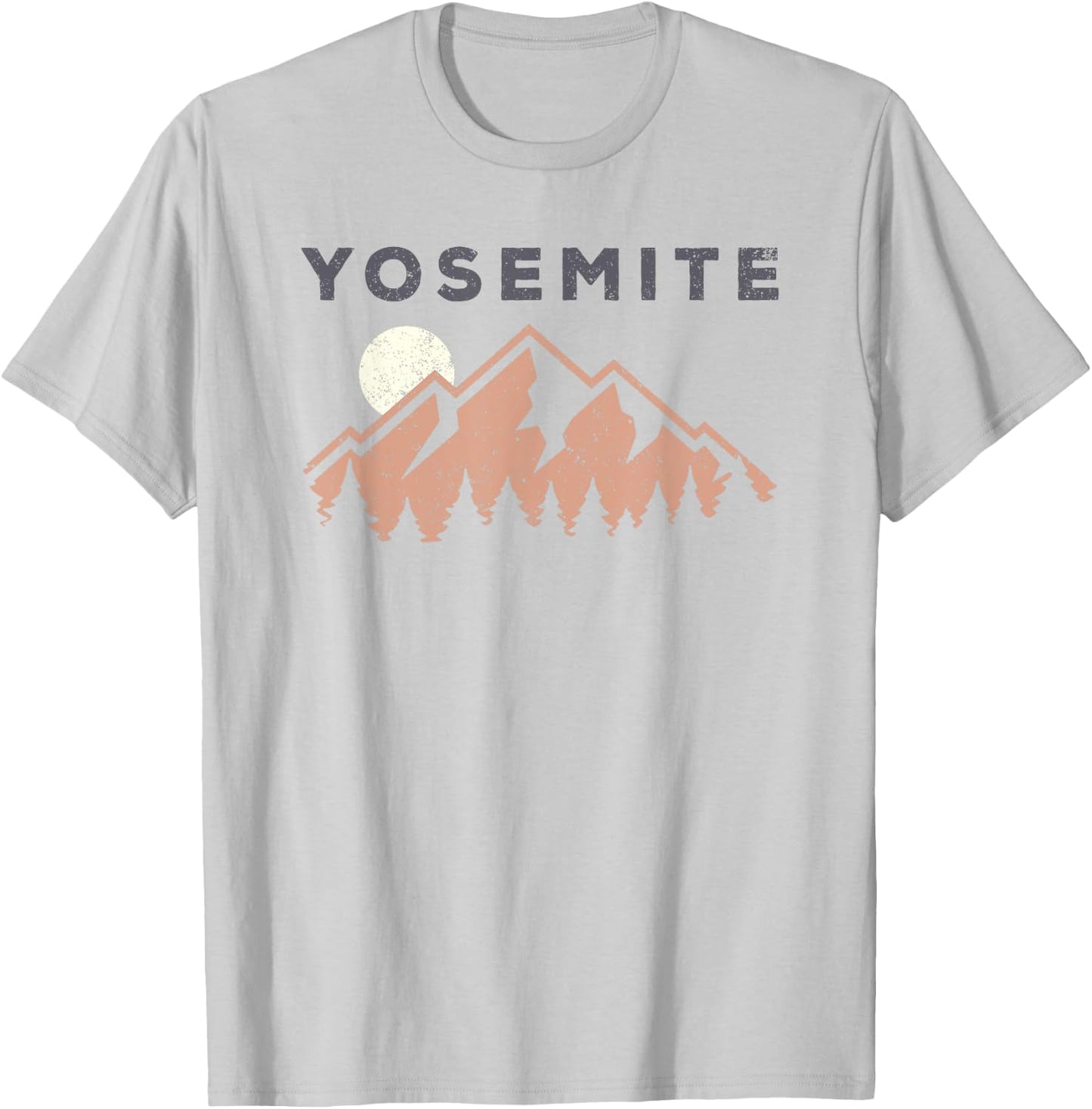 Retro Yosemite California Established 1890 National Park T-Shirt - T-Shirt | Ash