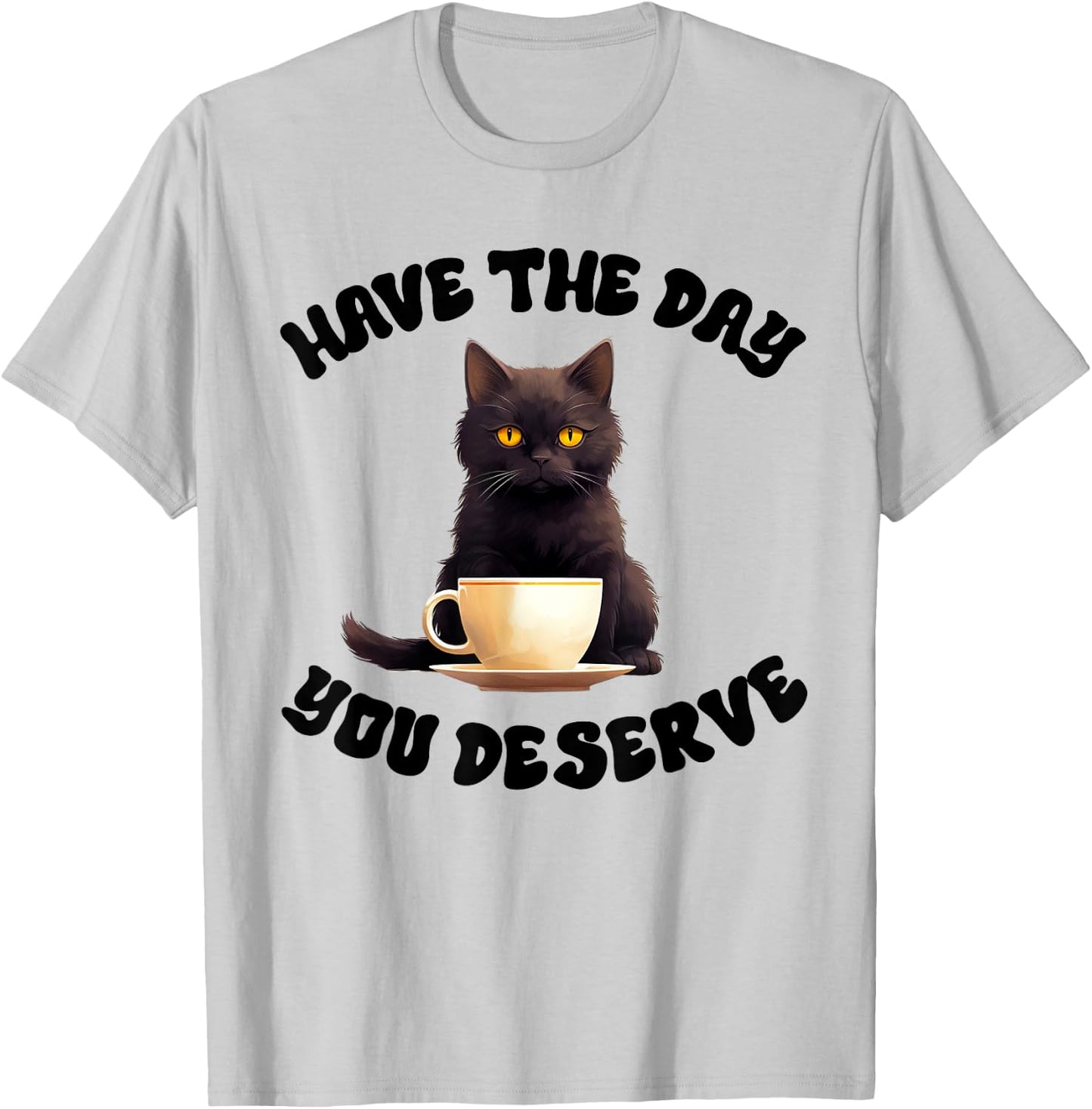 Have The Day You Deserve Motivational Quote Funny Sarcastic T-Shirt - T-Shirt | Ash
