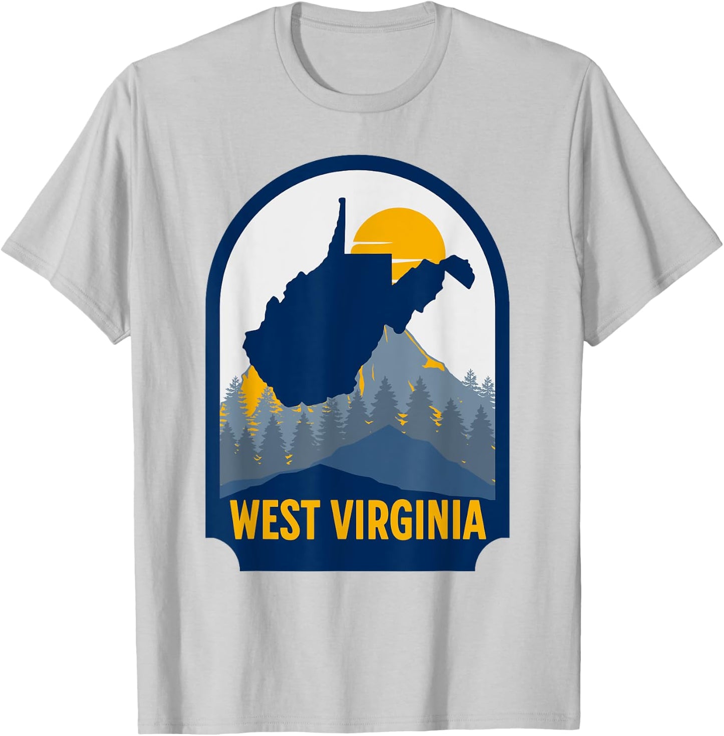 West Virginia Map Home T-Shirt - T-Shirt | Ash