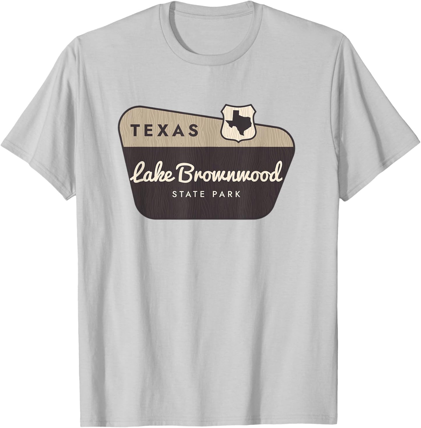 Lake Brownwood State Park Texas TX Welcome Sign Vacation T-Shirt - T-Shirt | Ash