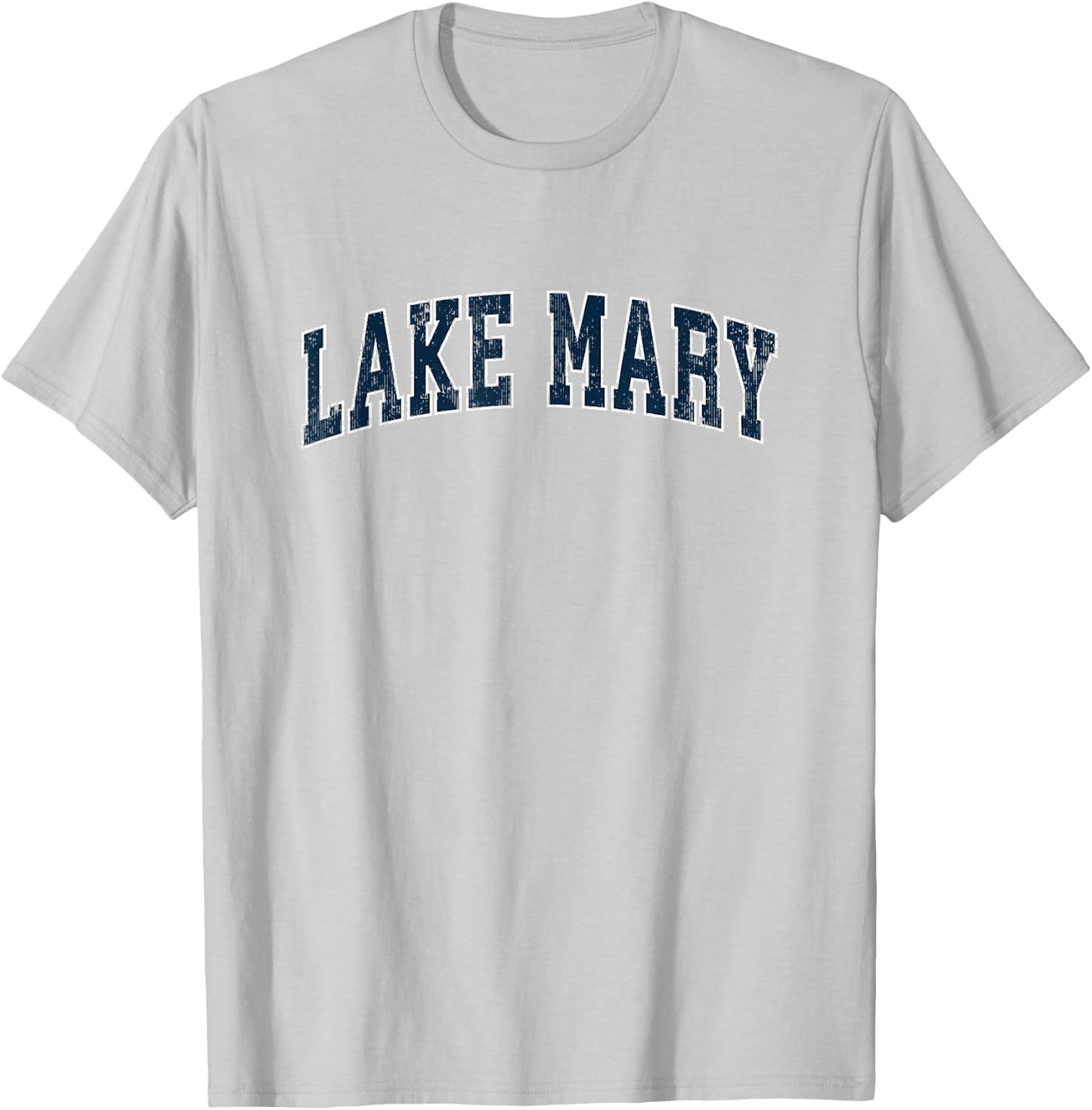 Lake Mary Florida FL Vintage Sports Design Navy Design T-Shirt - T-Shirt | Ash