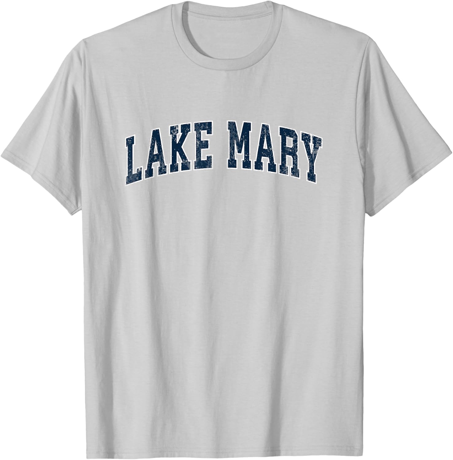 Lake Mary Florida FL Vintage Sports Design Navy Design T-Shirt - T-Shirt | Ash