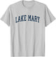 Lake Mary Florida FL Vintage Sports Design Navy Design T-Shirt - T-Shirt | Ash