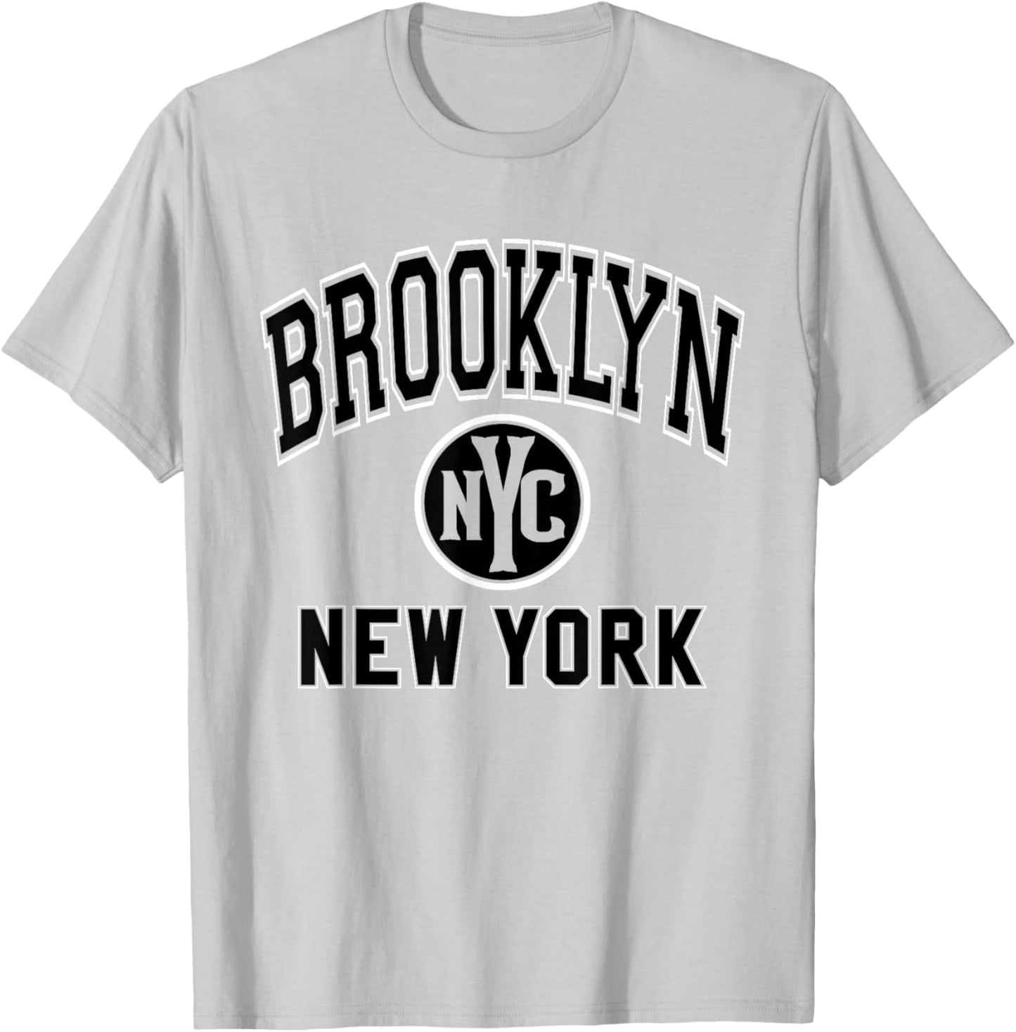 Brooklyn NYC New York Pink with Black Print T-Shirt - T-Shirt | Ash