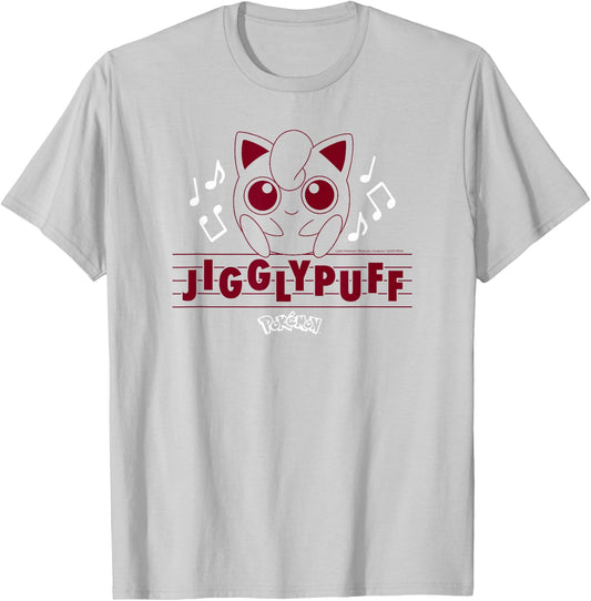 Pokémon - Jigglypuff Music Notes T-Shirt - T-Shirt | Ash