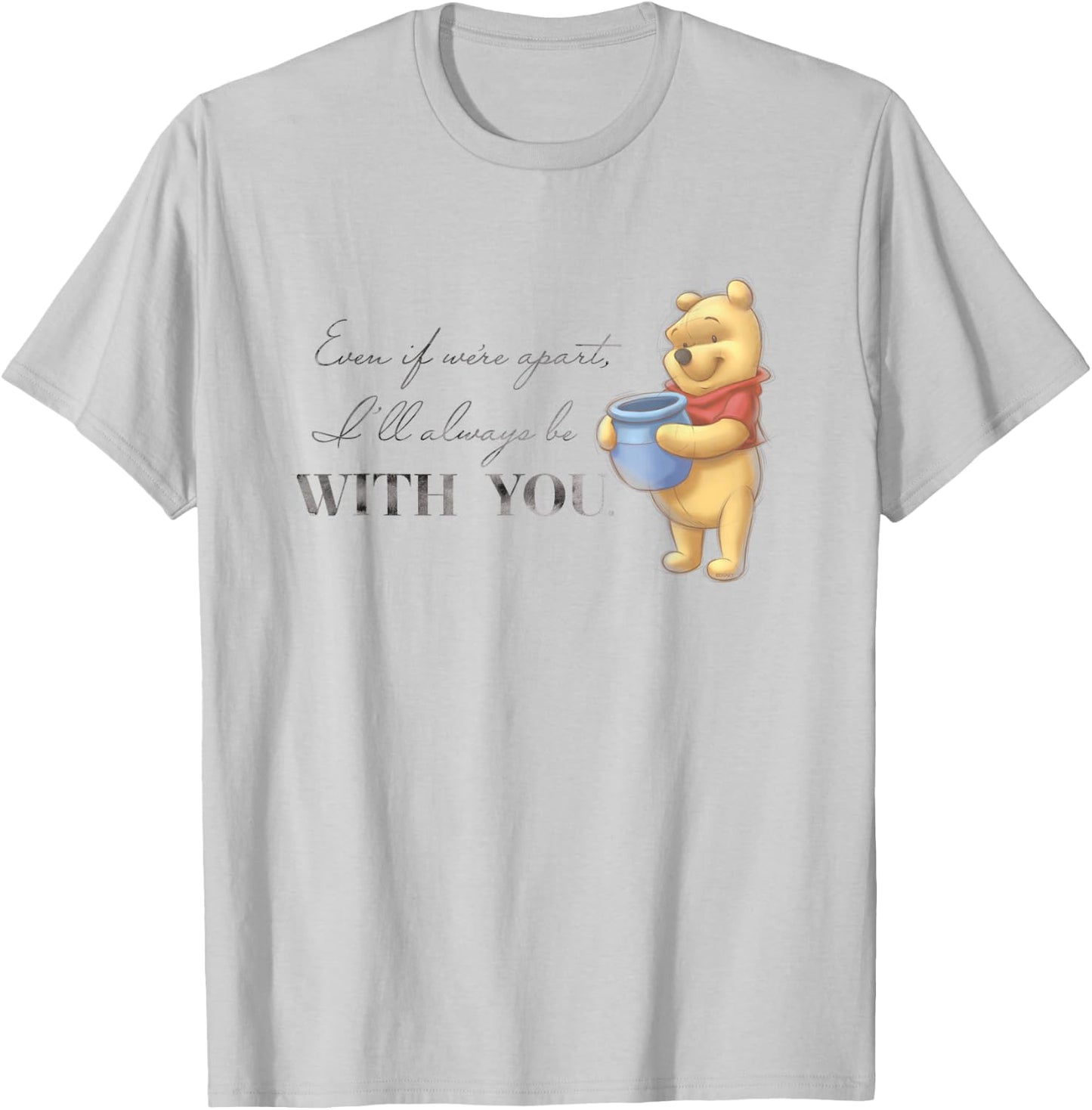 Disney 100 Anniversary Winnie The Pooh D100 Quote with You Small T-Shirt - T-Shirt | Ash