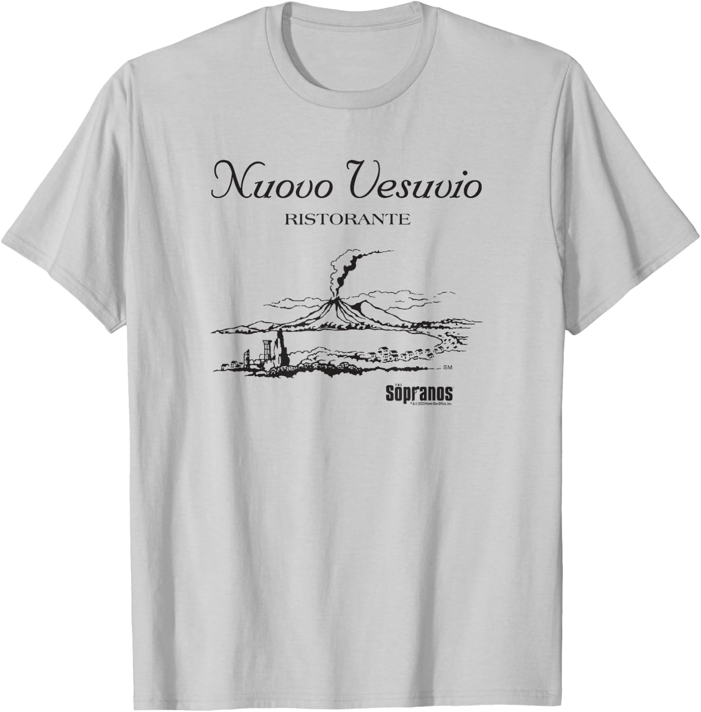 The Sopranos Nuovo Vesuvio Adult T-Shirt - T-Shirt | Ash