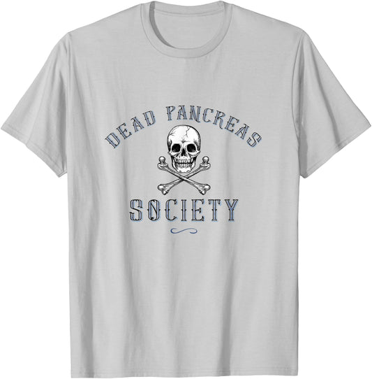 Dead Pancreas Society, Diabetes Awareness Skull T-Shirt - T-Shirt | Ash