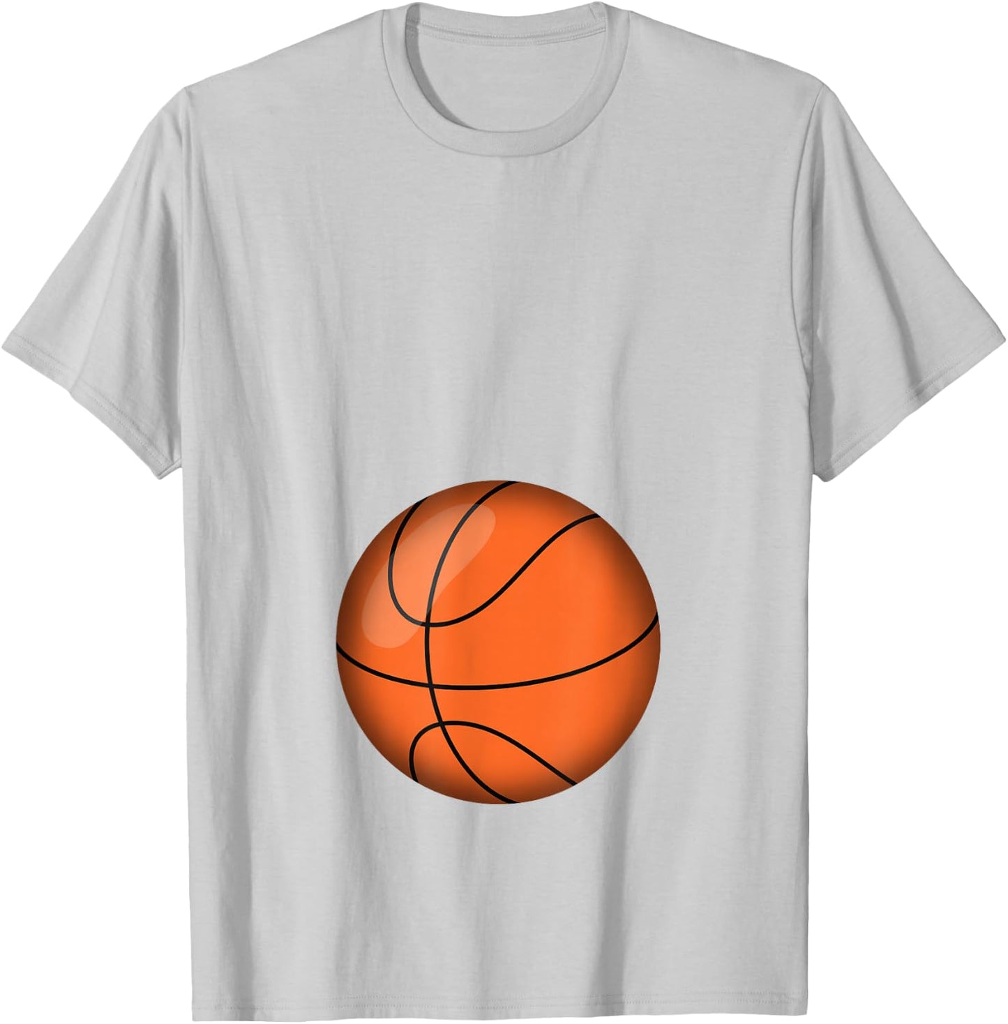 Funny Basketball Player Baby Belly Mum T-Shirt - T-Shirt | Ash