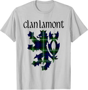 Clan Lamont Tartan Scottish Family Name Scotland Pride T-Shirt - T-Shirt | Ash