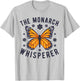 This Monarch Whisperer Butterfly Lover Retro Vintage Floral T-Shirt - T-Shirt | Ash