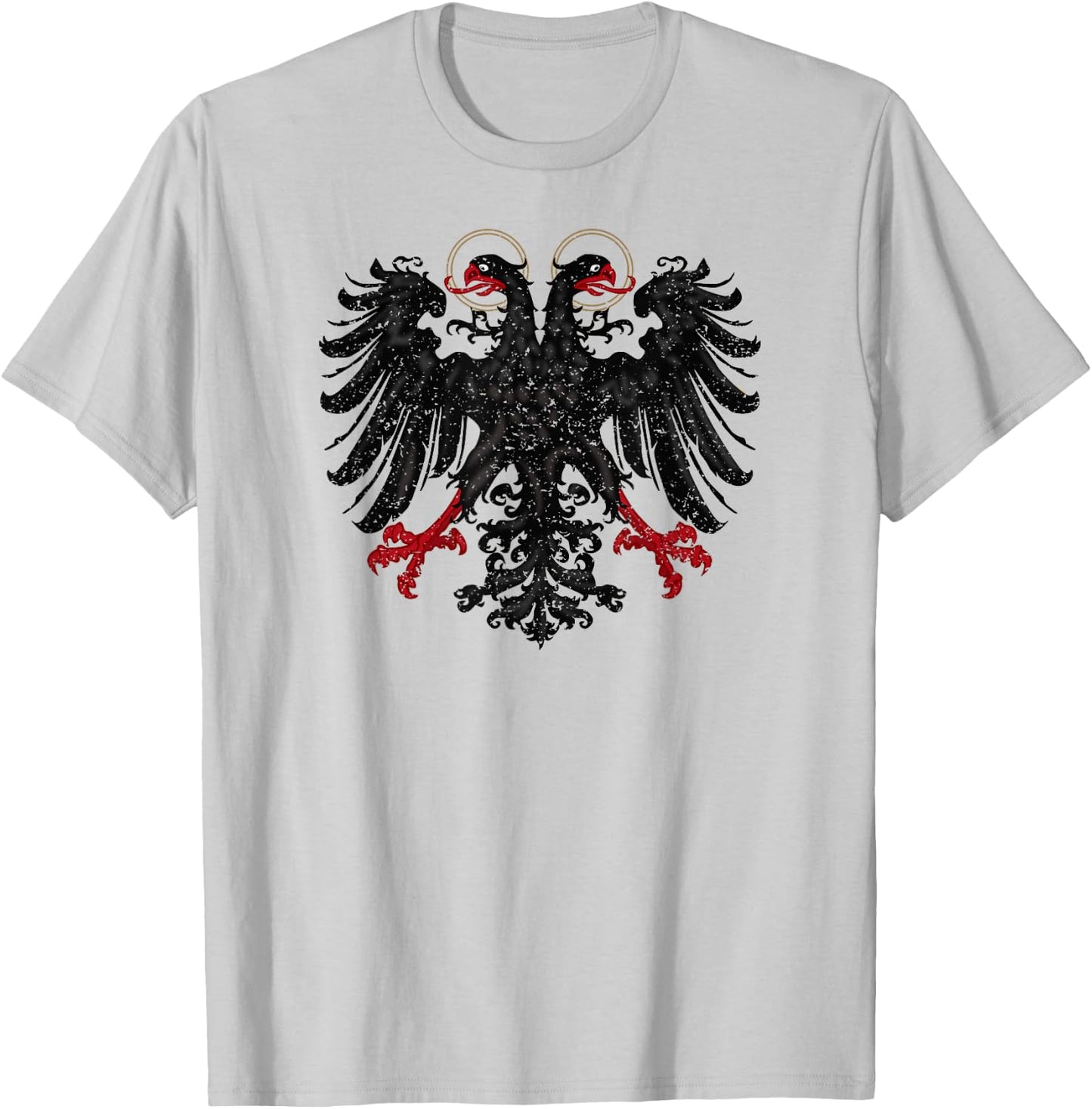 Holy Roman Banner Flag Double Headed Eagle T-Shirt - T-Shirt | Ash
