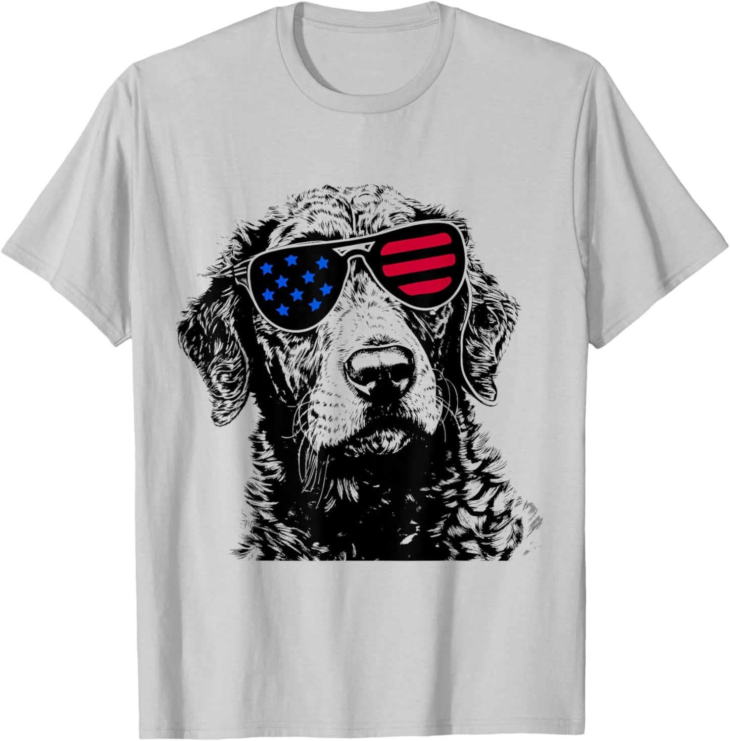 Chesapeake Bay Retriever Dog 4th July America USA Flag Kids Men T-Shirt - T-Shirt | Ash