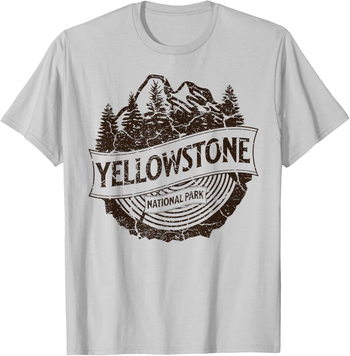 Yellowstone National Park Wyoming Nature Hiking Outdoors T-Shirt - T-Shirt | Ash